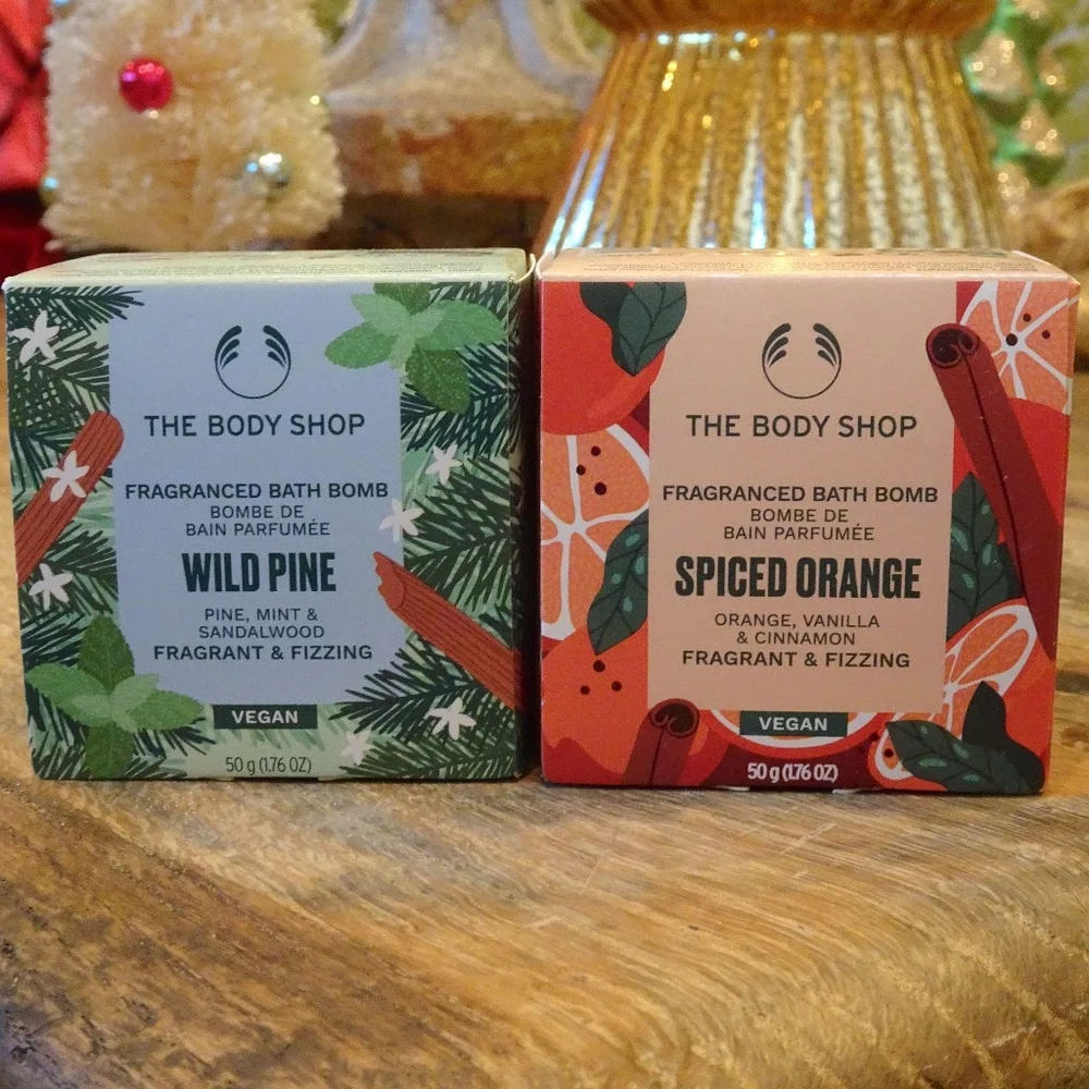 NEW! The Body Shop Vegan Spiced Orange Bath Bomb - Orange, Vanilla, Cinnamon